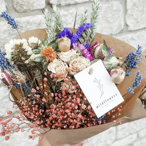 Coloured letter box flowers